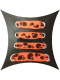 Schnürsenkel Skull orange schmal