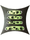 Schnürsenkel Skull neon gelb schmal