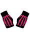 Fingerlose Handschuhe Skelett Hand pink