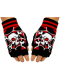 Fingerlose Handschuhe Killer Totenköpfe rot