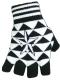 Fingerlose Handschuhe Stern kariert