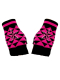 Fingerlose Handschuhe Stern kariert pink