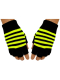 Fingerlose Handschuhe Neon Gelb gestreift