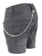 Geldbeutel Kette Skulls silber
