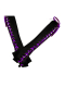 Armstulpen violet geschnürt