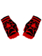 Fingerlose Handschuhe Spinnennetz rot