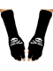 Fingerlose Stulpenhandschuhe Skull schwarz
