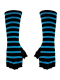 Fingerlose Stulpenhandschuhe blau Streifen