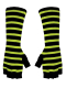 Fingerlose Stulpenhandschuhe gelb neon Streifen