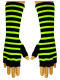 Fingerlose Stulpenhandschuhe gelb neon Streifen