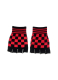 Fingerlose Handschuhe schwarz rot kariert