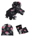 Winterset Totenköpfe mit Sternen Schal Beanie Handschuhe