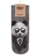 Sneaker Socken bedruckt Panda in Black
