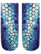 Sneaker Socken bedruckt Kunst blau