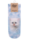 Sneaker Socken bedruckt Katzenbaby weiß