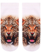 Sneaker Socken bedruckt Gepard