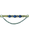 Leder Stiefelband gelb Blue Stones