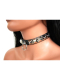 Leder Halsband Pyramidennieten mit Ring