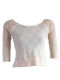 Damen Shirt aus Netz beige