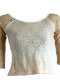 Damen Shirt aus Netz beige