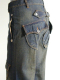 Ausgefallene Damen Jeans Schlaghose blau Gr. 40