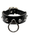 Leder Armband Spitznieten 1 reihig mit Ring