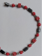Magnet Kette Armband rot mit Würfeln