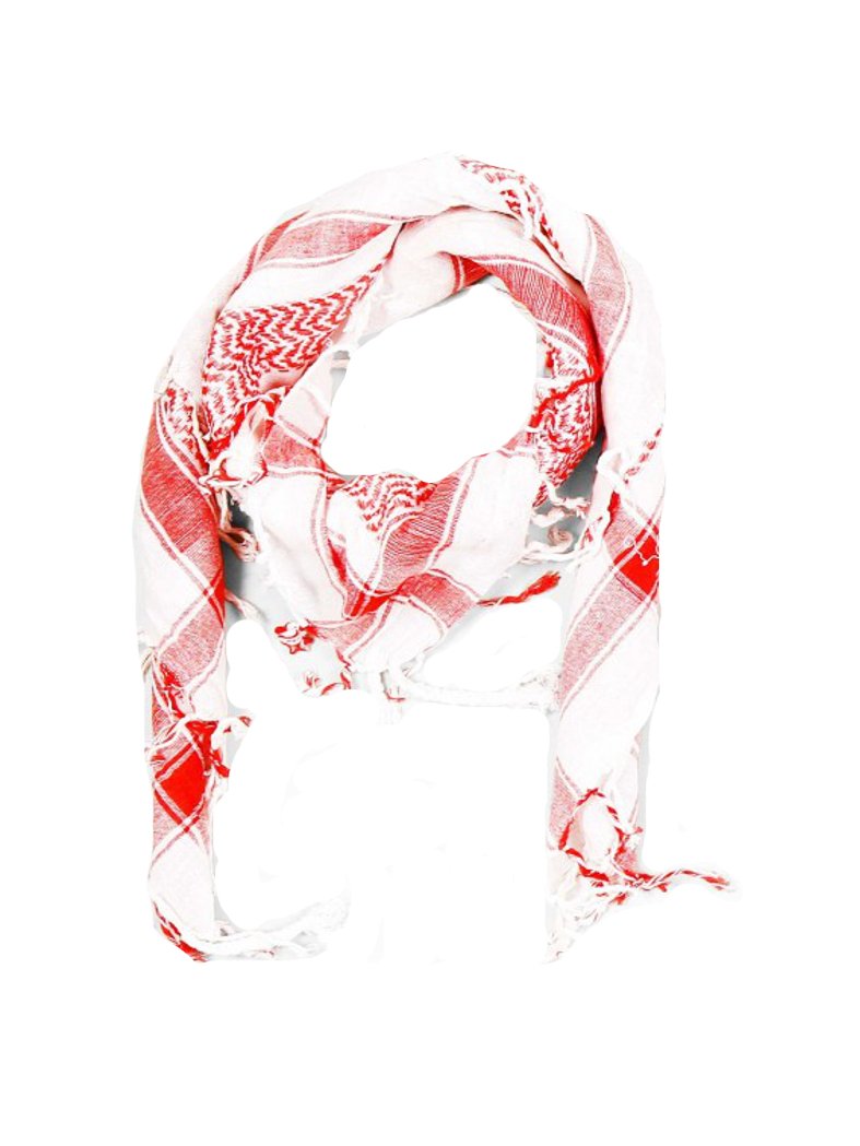 Schal Blau Weiß Rot Großes Palästinensertuch (Keffiyeh) Rot-schwarz - 100% Baumwolle, Mit Fransen, Von Kögler Kufiya Farben Bedeutung