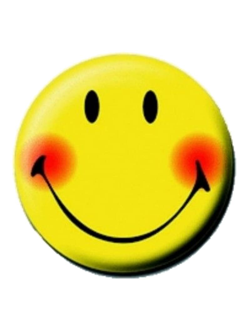 2 Button Smiley gelb. 