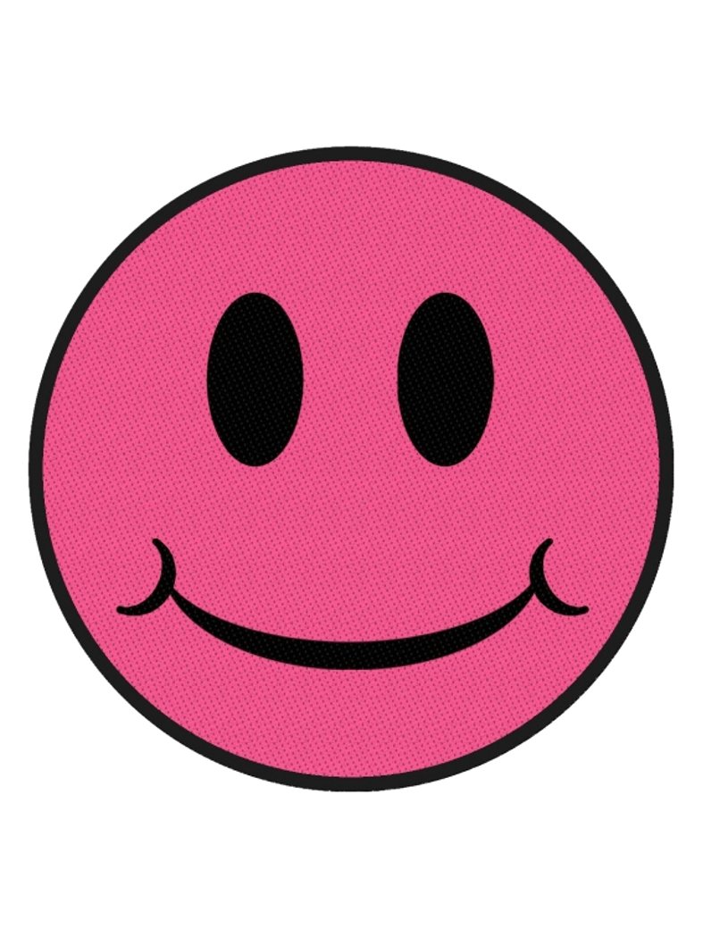 Aufnäher Smiley Pink. 