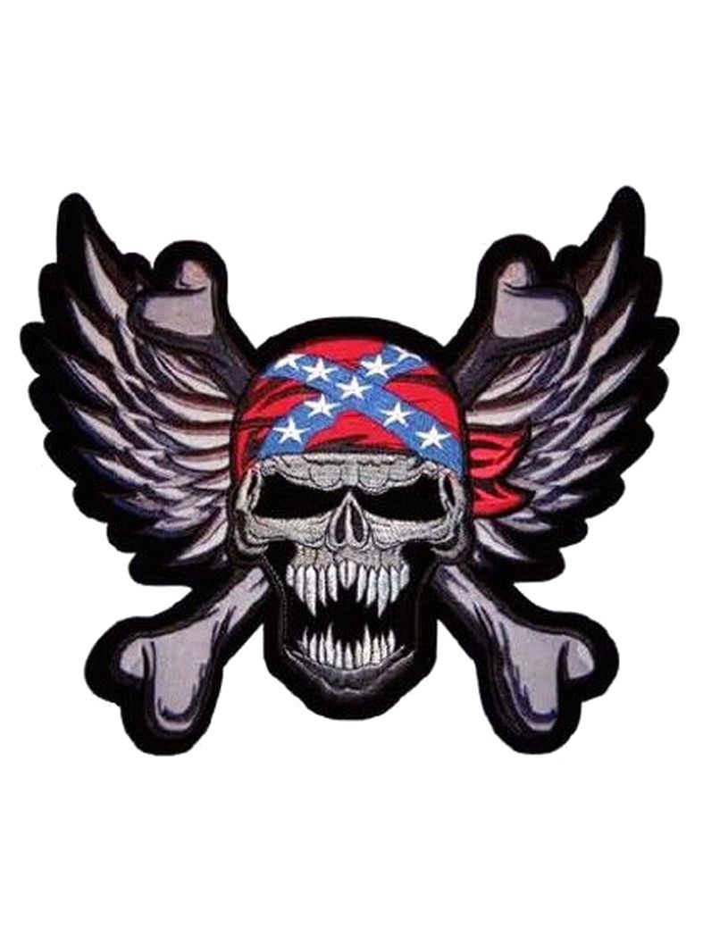 Aufbügler groß Konföderierten Skull
