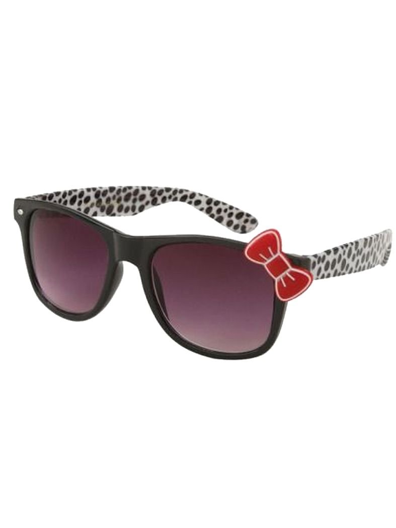 Sonnenbrille 50er Rockabilly Style weiß mit Schleife