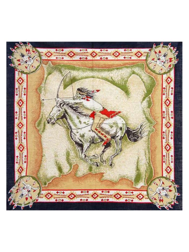 Bandana Indianer auf Pferd dunkelblau