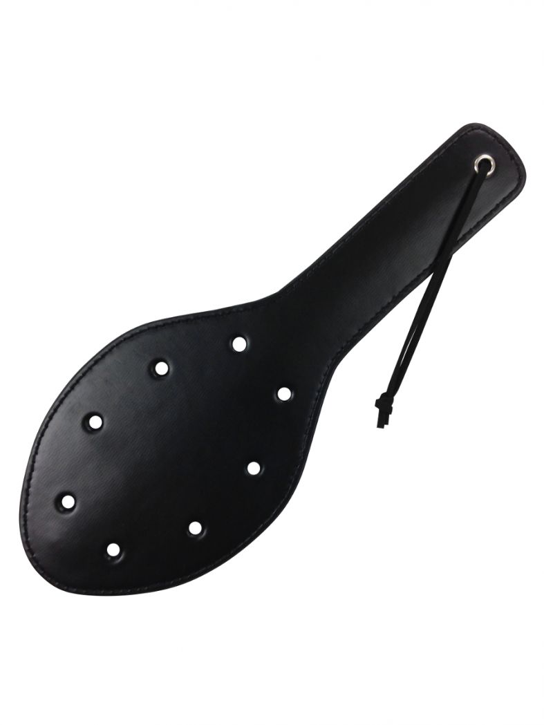 Paddel Peitsche oval schwarz mit Löcher