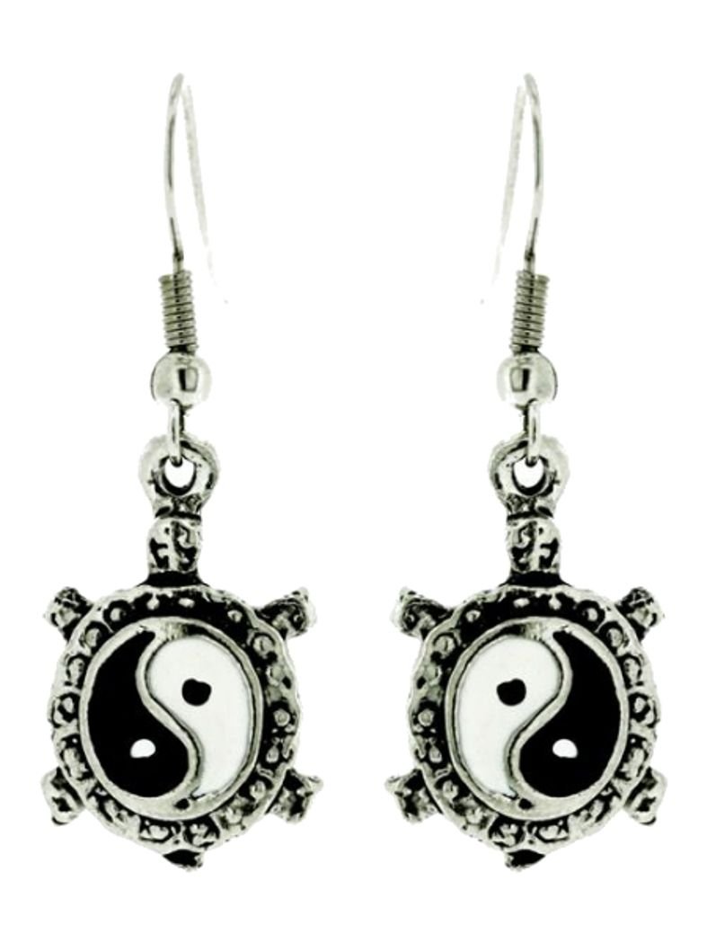 Ohrring Yin und Yang mit Rahmen