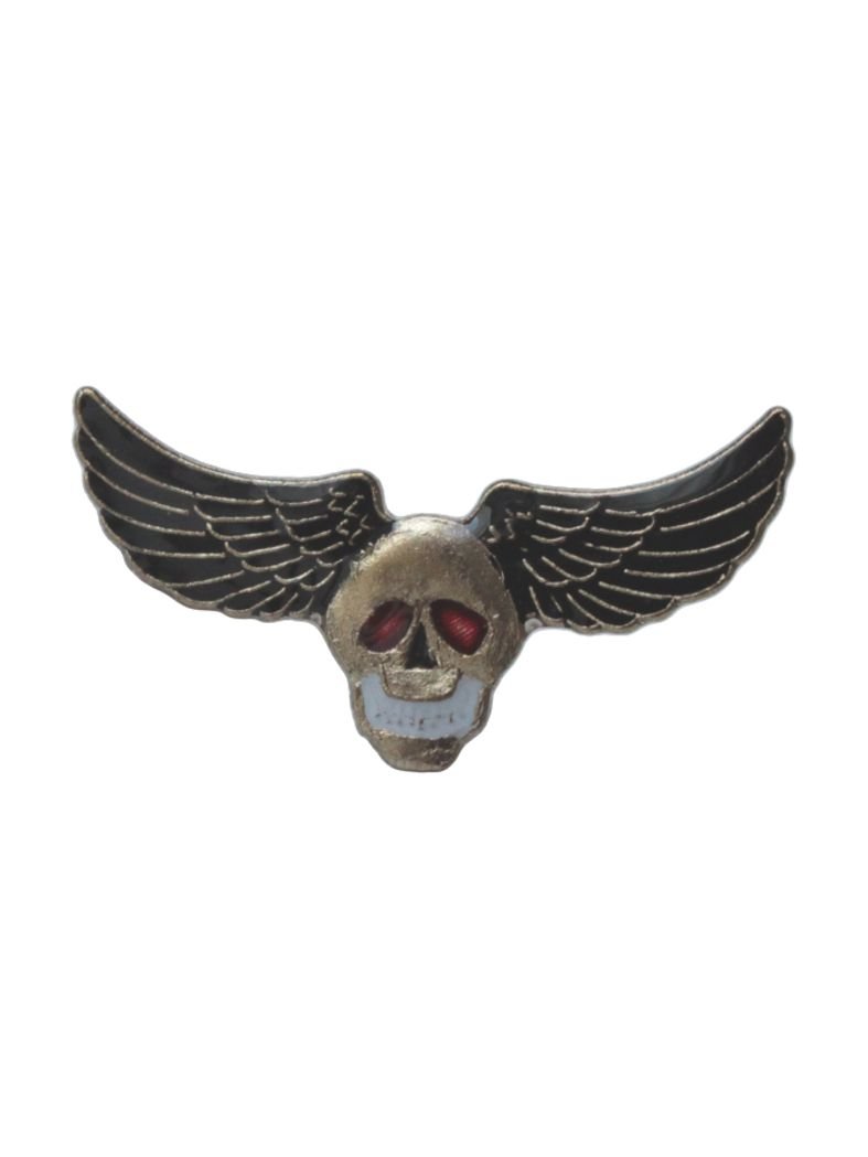 Anstecker Pin Totenkopf mit Flügel