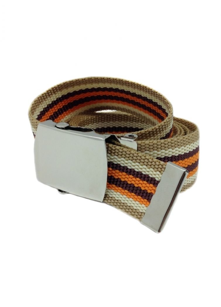 Gürtel orange beige gestreift