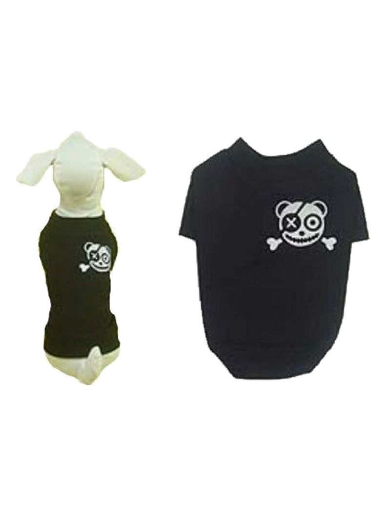Hunde T-Shirt schwarz mit Teddypirat