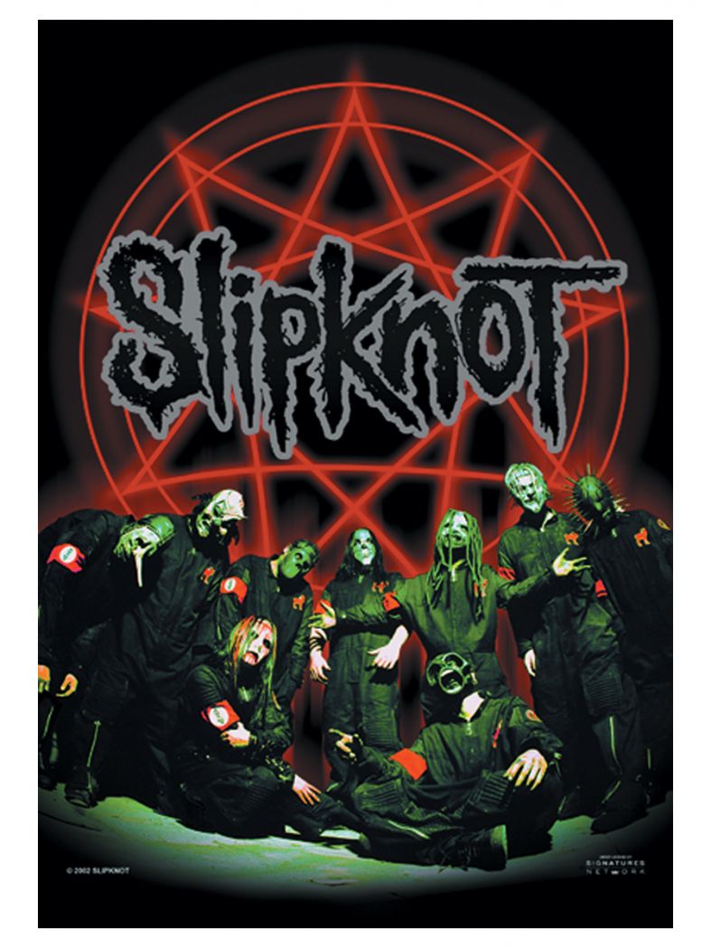 Slipknot Poster Fahne Below Pentagramm in Circle