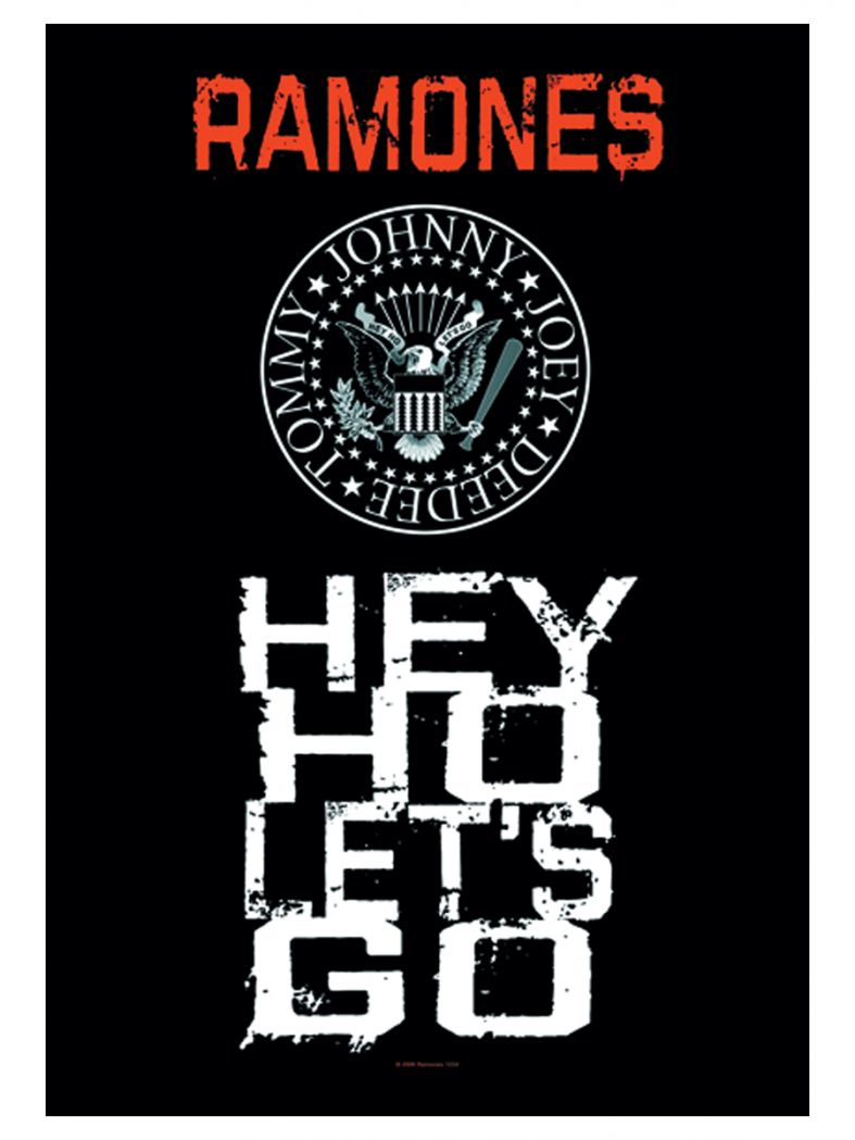 Ramones Poster Fahne Hey Ho Lets Go