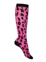 Kniestrümpfe Leopard pink