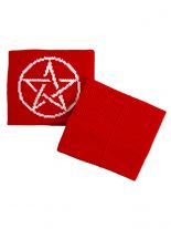 Schweißband Pentagramm rot