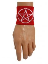Schweißband Pentagramm rot
