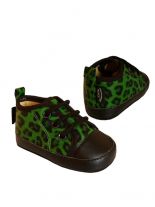 Babyschuhe Leopard grün