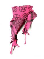 PLO Tuch Pentagramm pink