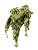 PLO Tuch Pentagramm grün