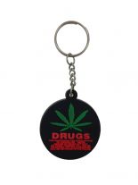 Schlüsselanhänger Drugs schwarz aus Gummi