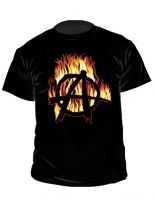 T-Shirt Anarchy in Flammen