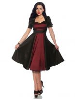 Petticoat Rockabilly Kleid schwarz burgund