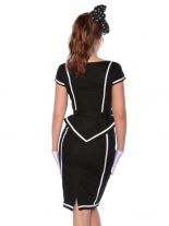 Rockabilly Pin-Up Vintage-Kleid schwarz weiß mit Gürtel